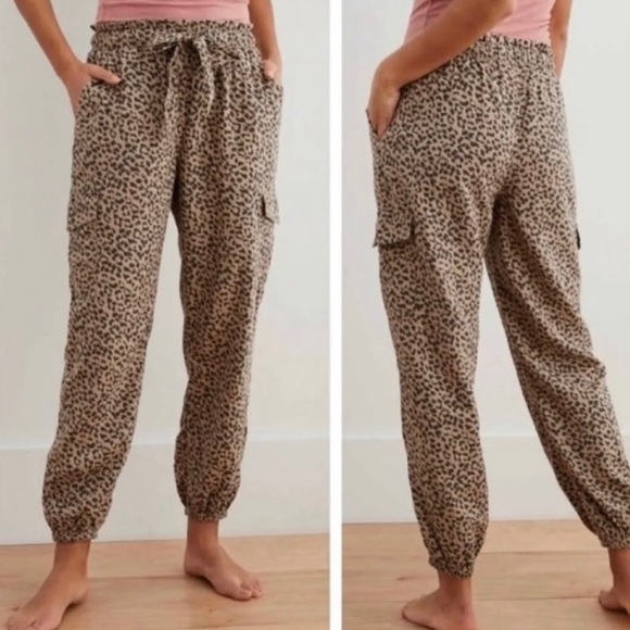 aerie Pants - Aerie Leopard Print Joggers- Size Small- New w Tag